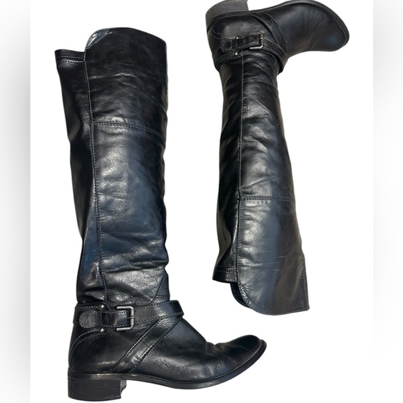 Lavorazione Artigiana Sz. 9 over the knee all leather ultra beautiful flat moto - Picture 1 of 13